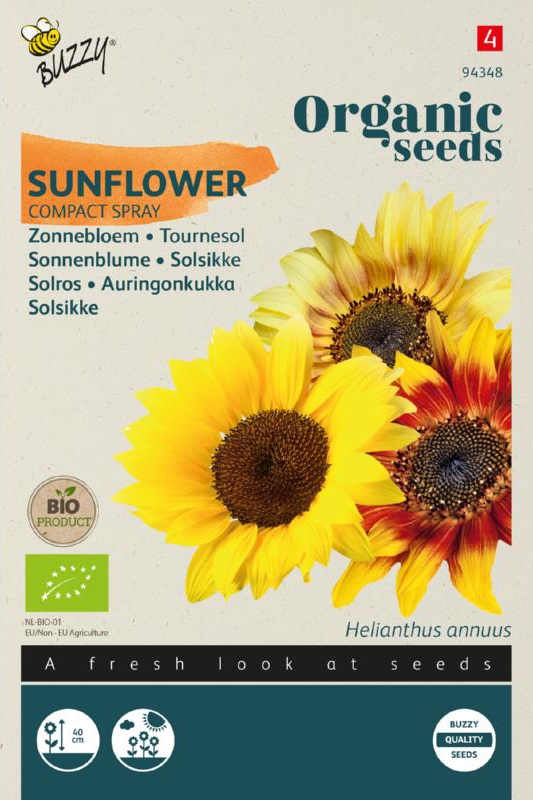 Zonnebloem Compact Spray zaden BIO