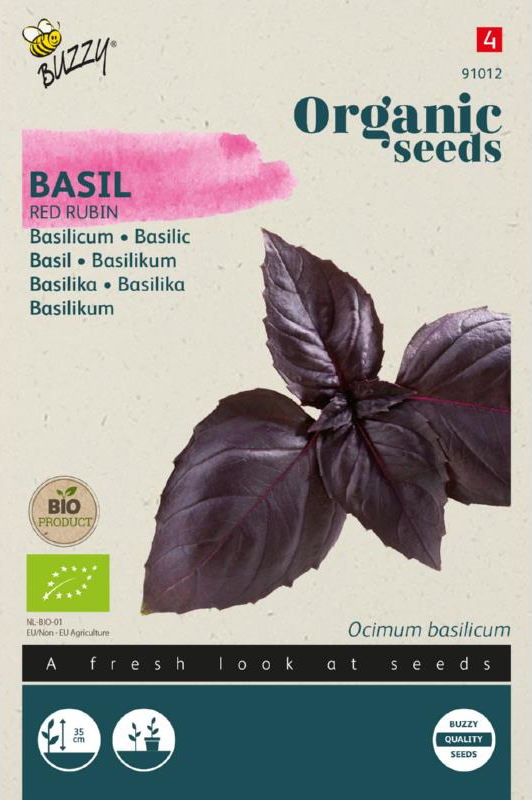 Basilicum Red Rubin zaden BIO