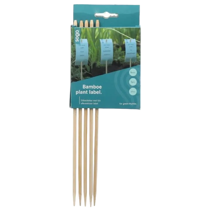 Bamboe Sticks 5 + 10x Bio Plantlabel